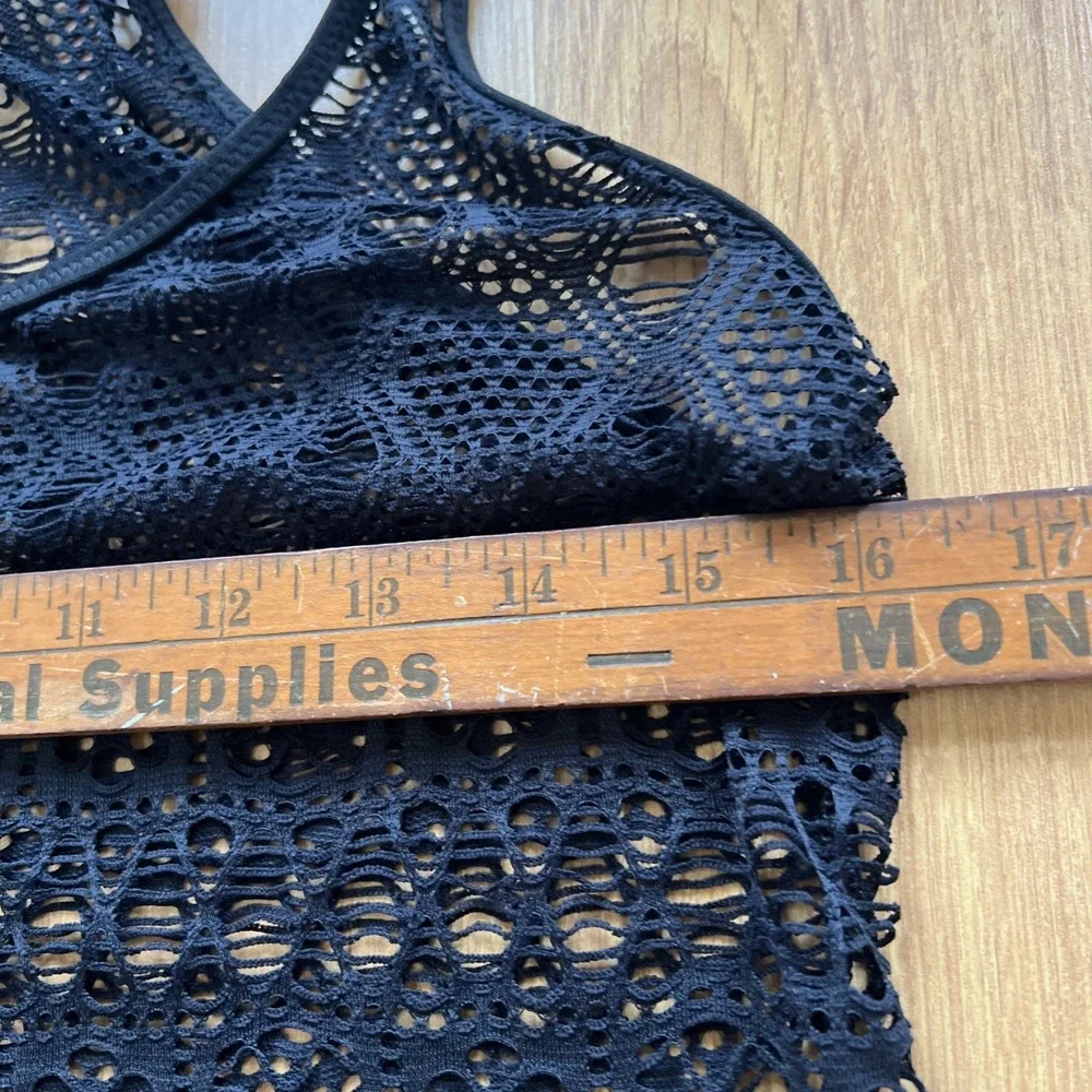 Polo Ralph Lauren Cover Up Womens Small Black Lace Beach Summer Swim Vacation